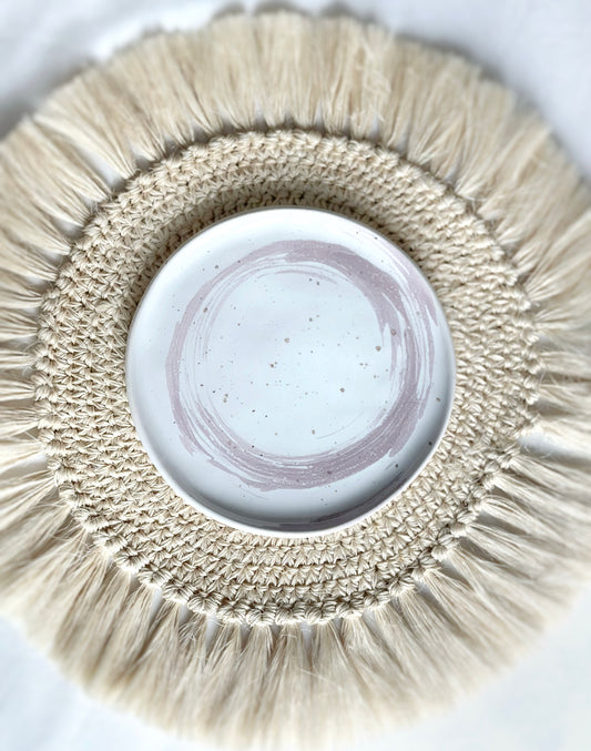 Hand-painted Plate in Blush